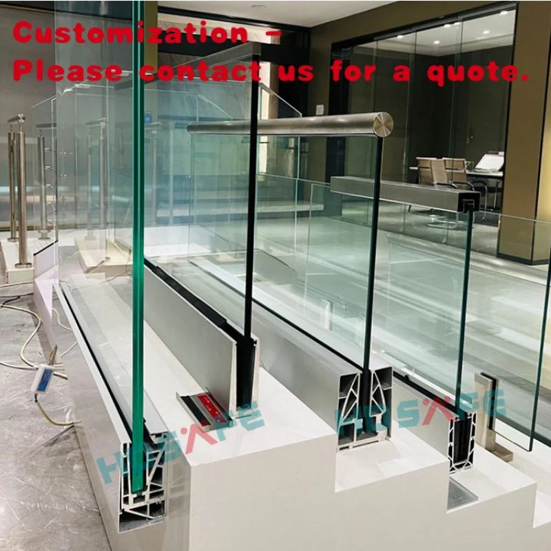 custom.Balcony Aluminum Base U Channel Railing Profile Fence Spigot Stainless Steel Balustrade Handrail Stair Glass Railing Fitt