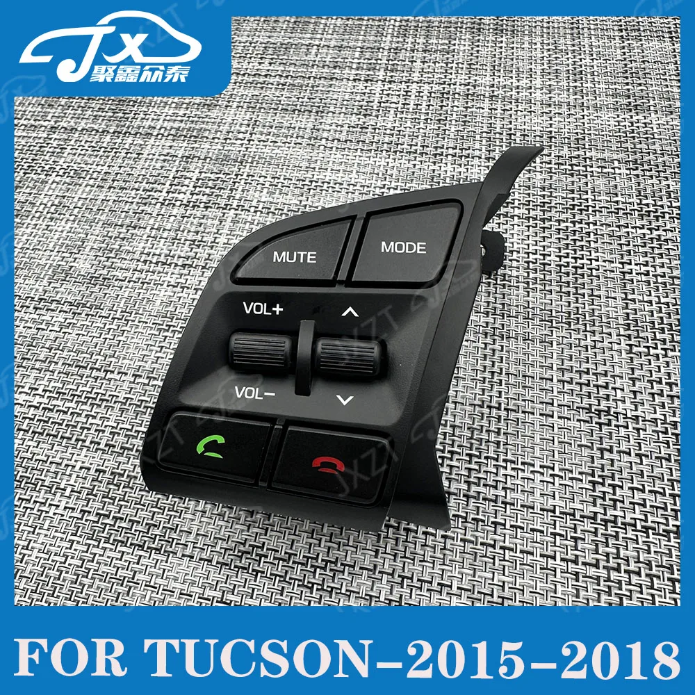 

For Hyundai Tucson 2015-18 ABS Left Steering Wheel Switch Buttons: Bluetooth Phone Volume Control, Multimedia Switch