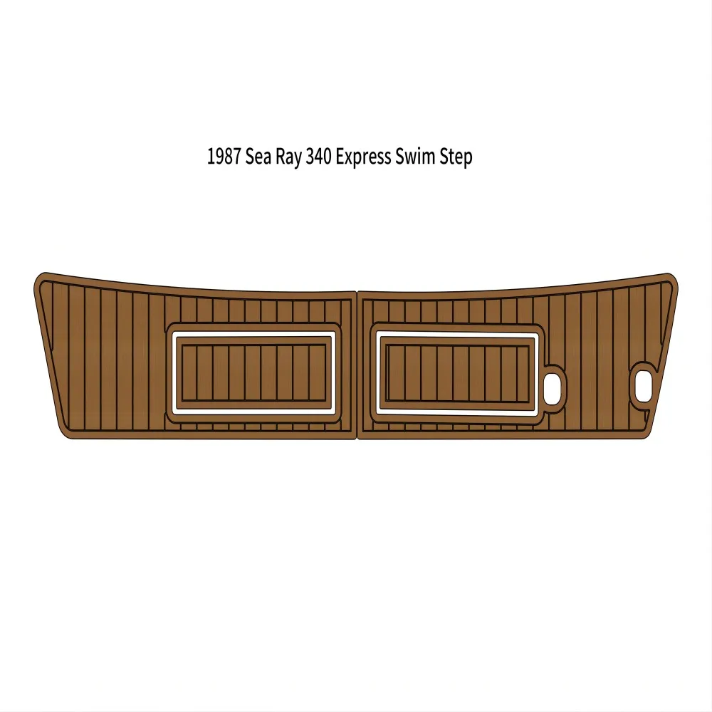 

1987 Sea Ray 340 Express Swim Platform Pad Boat EVA Foam Teak Deck Floor Mat SeaDek MarineMat Gatorstep Style Self Adhesive