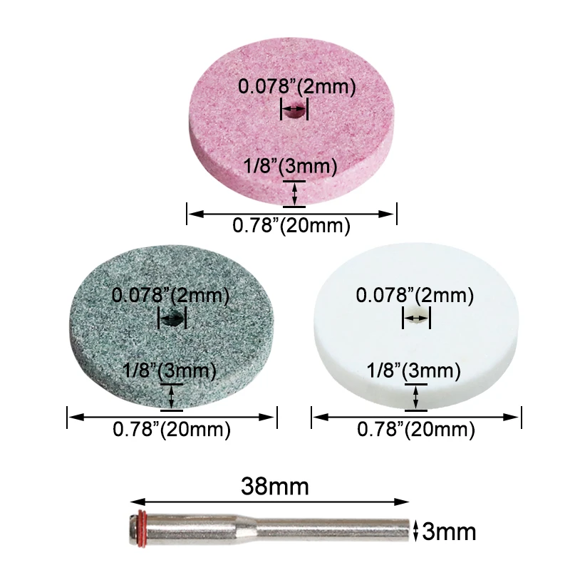 20PCS 20mm Mini Bohrer Schleifen Rad CeramicBuffing Polieren Pad Schleif Disc Für Dreh Werkzeug Zubehör – Detail 2