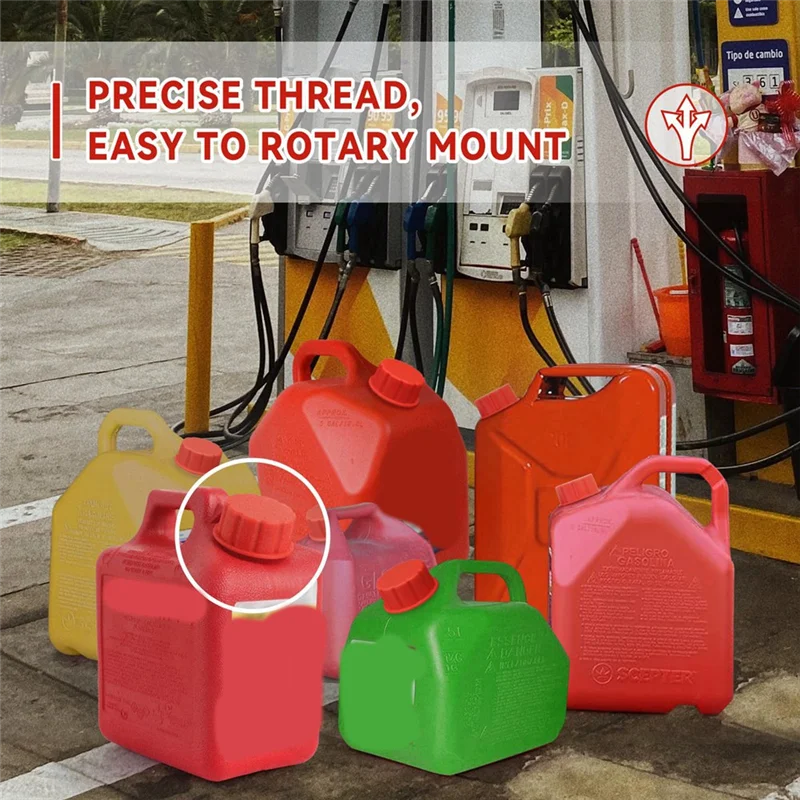 ABRW-5 Gallon Gas Replacement Lid Parts Kit For Gasoline Cans For Midwest, Briggs And Stratton Gas Cans (Pack Of 4)