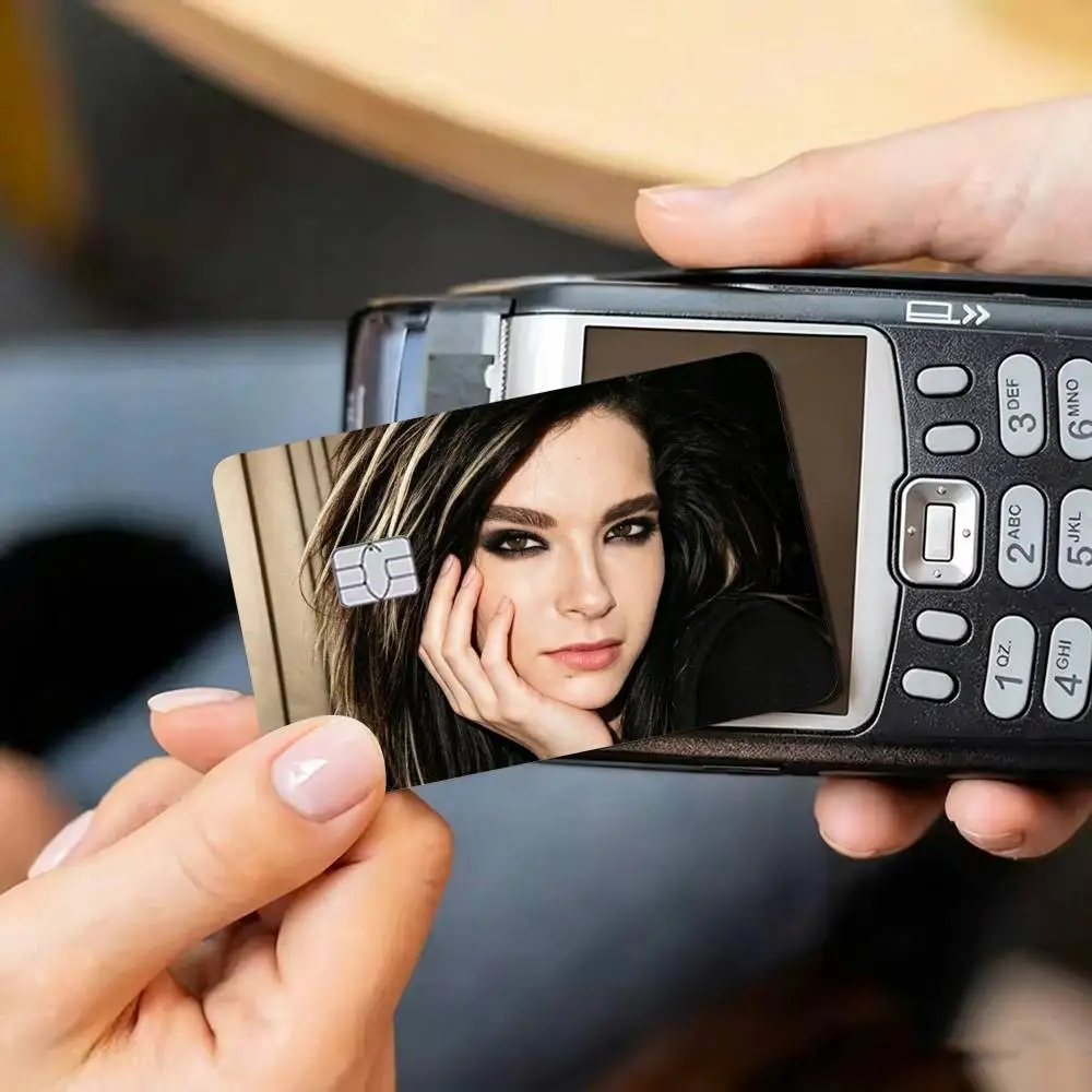 A-Tokio Hotel Bill Kaulitz  Credit Card HD Stickers Small Chip Waterproof Sticker Game Card Decal Gift