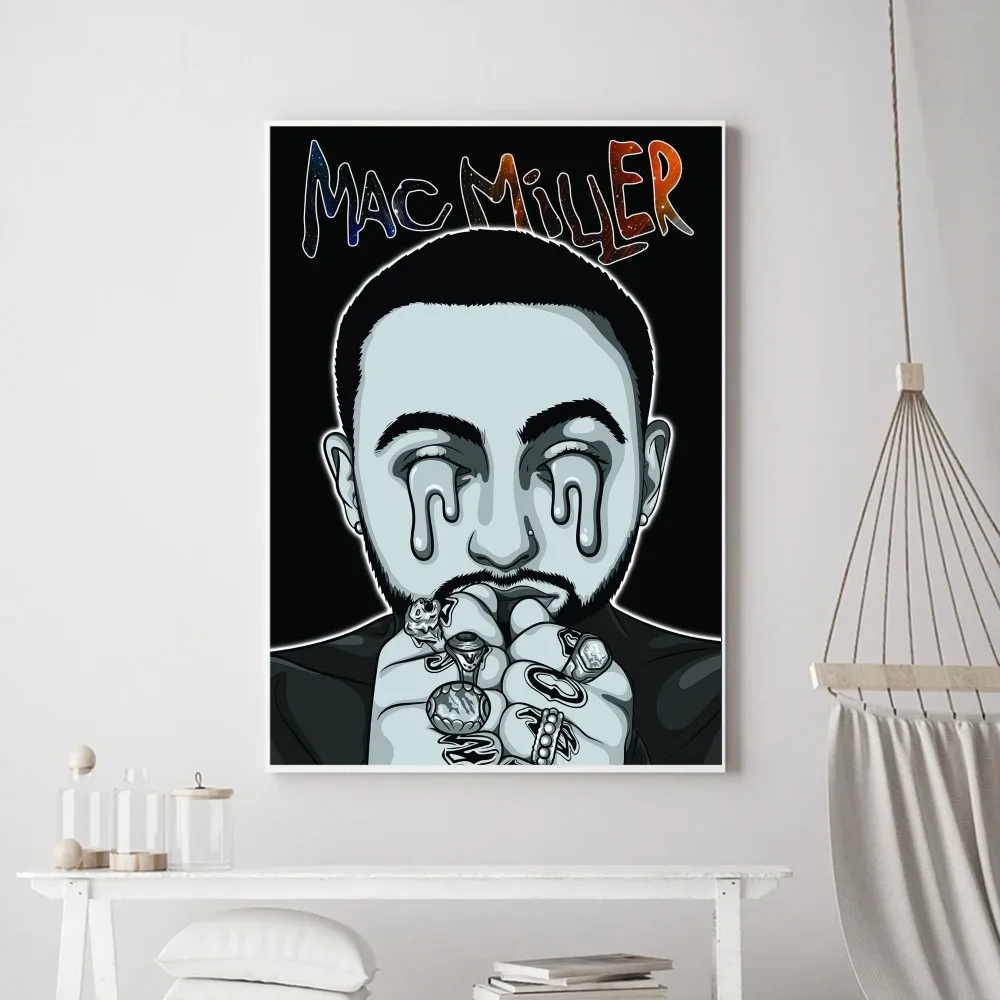 Hot Rapper M-Mac M-Miller Poster Prints Poster Wall Painting Bedroom Living Room Wall Bar Restaurant Sticker Small