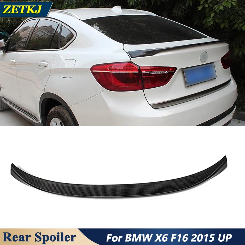 P Style Car Modified Rear Spoiler Forging Technology Carbon Fiber Tail Trunk Wing For BMW X6 Series F16 2015-2018