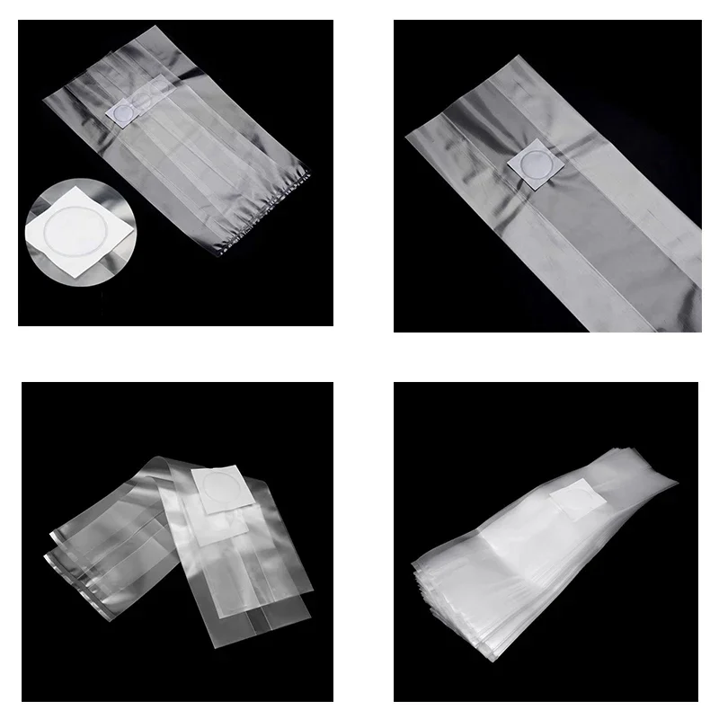 10/20pcs Mushroom Grow Bags, 0.06mm Breathable High Temp Polypropylene Bags for Spawn Cultivation & Garden Planter