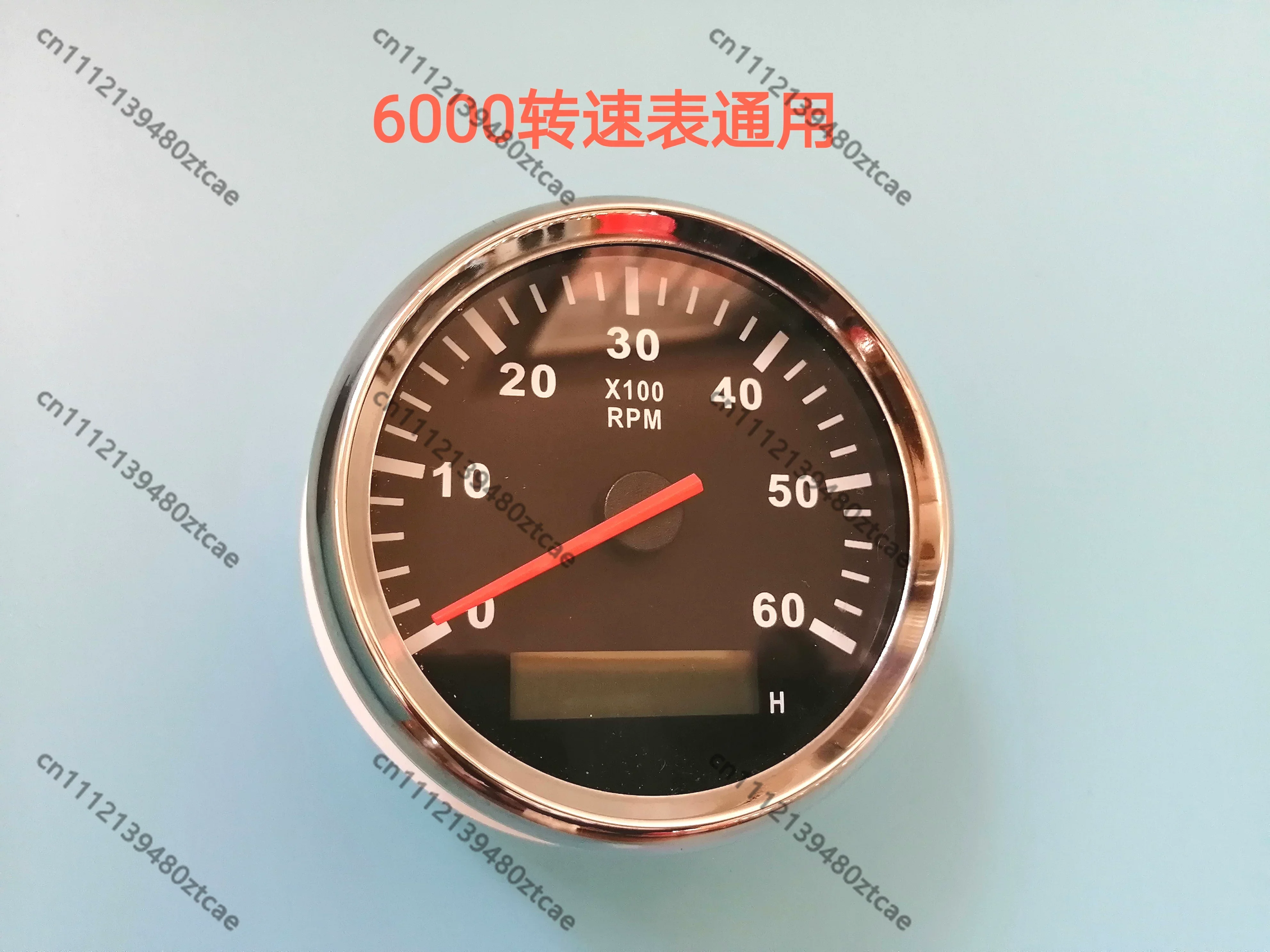 Marine Tachometer Universal Refit for 2/4 Stroke Electric Start Outboard Motor, Magnetic Induction Sensor Included