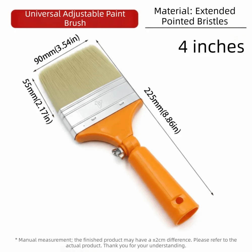 

New Material Plastic Handle Adjustable Paintbrush Replaceable Brush Head 360° Elbow Special-Shaped Paintbrush