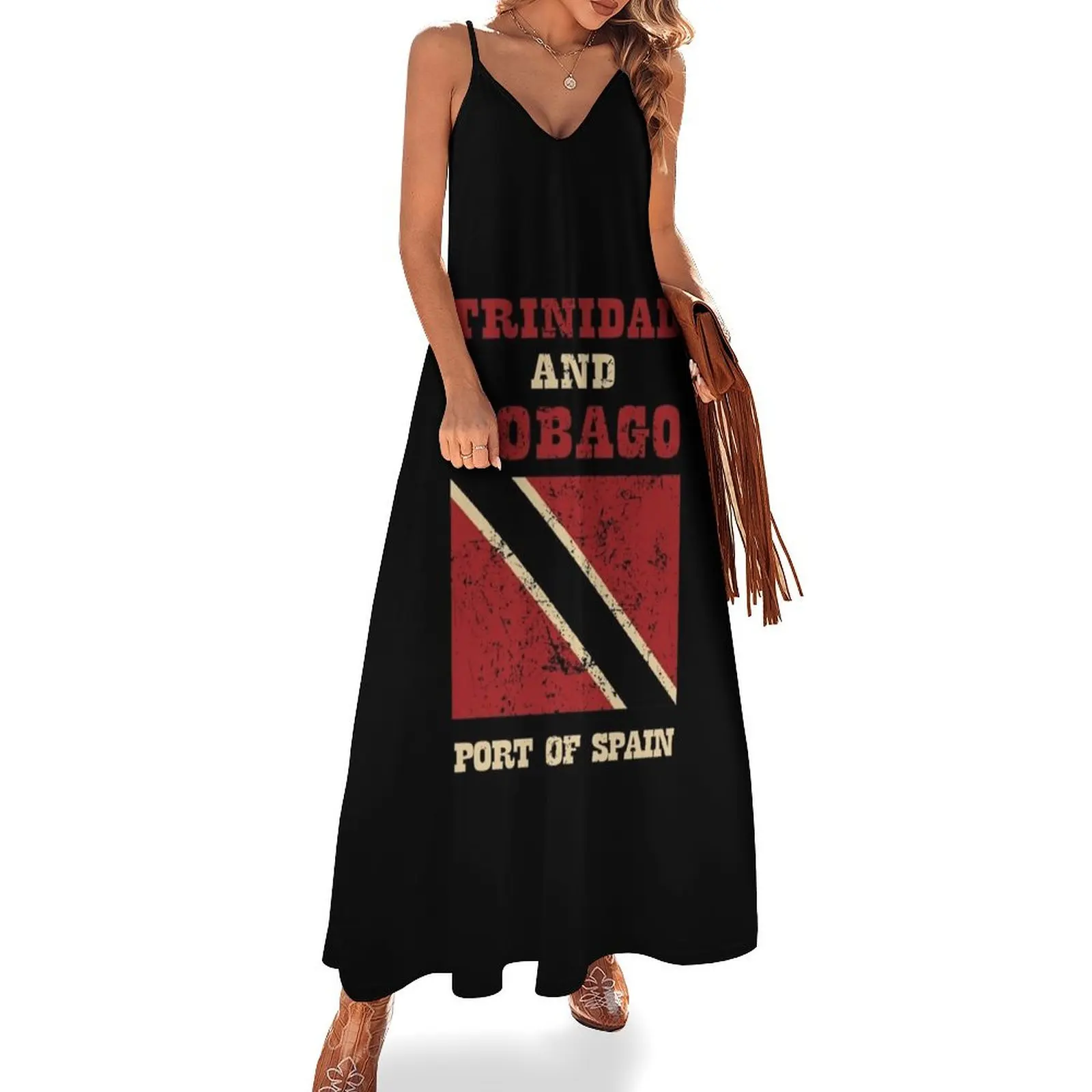 

Flag of Trinidad and Tobago Sleeveless Dress festival outfit women women's evening dress 2025