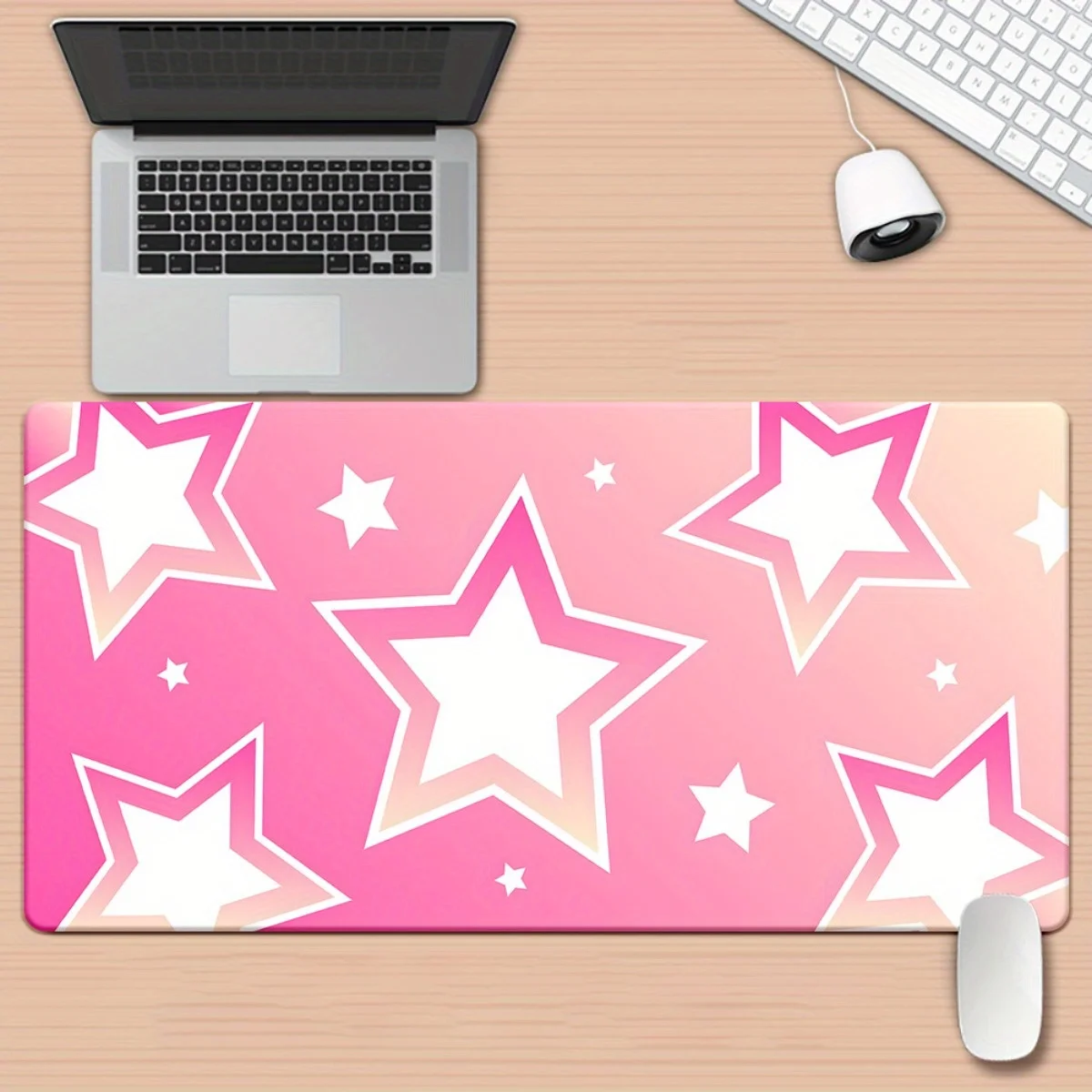 Brand Iron Art Desk Mat Star Pink HD Print XXL Mousepad Multi Functional Gaming Keyboard Office PC Computer Pad Large