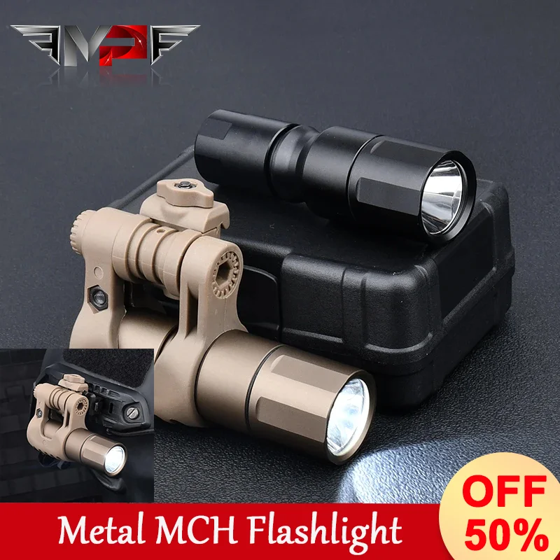 

Tactical Metal MCH Flashlight Handheld Helmet Support Clip 1000 Lumen LED White Light Powerful reconnaissance light helmet clip