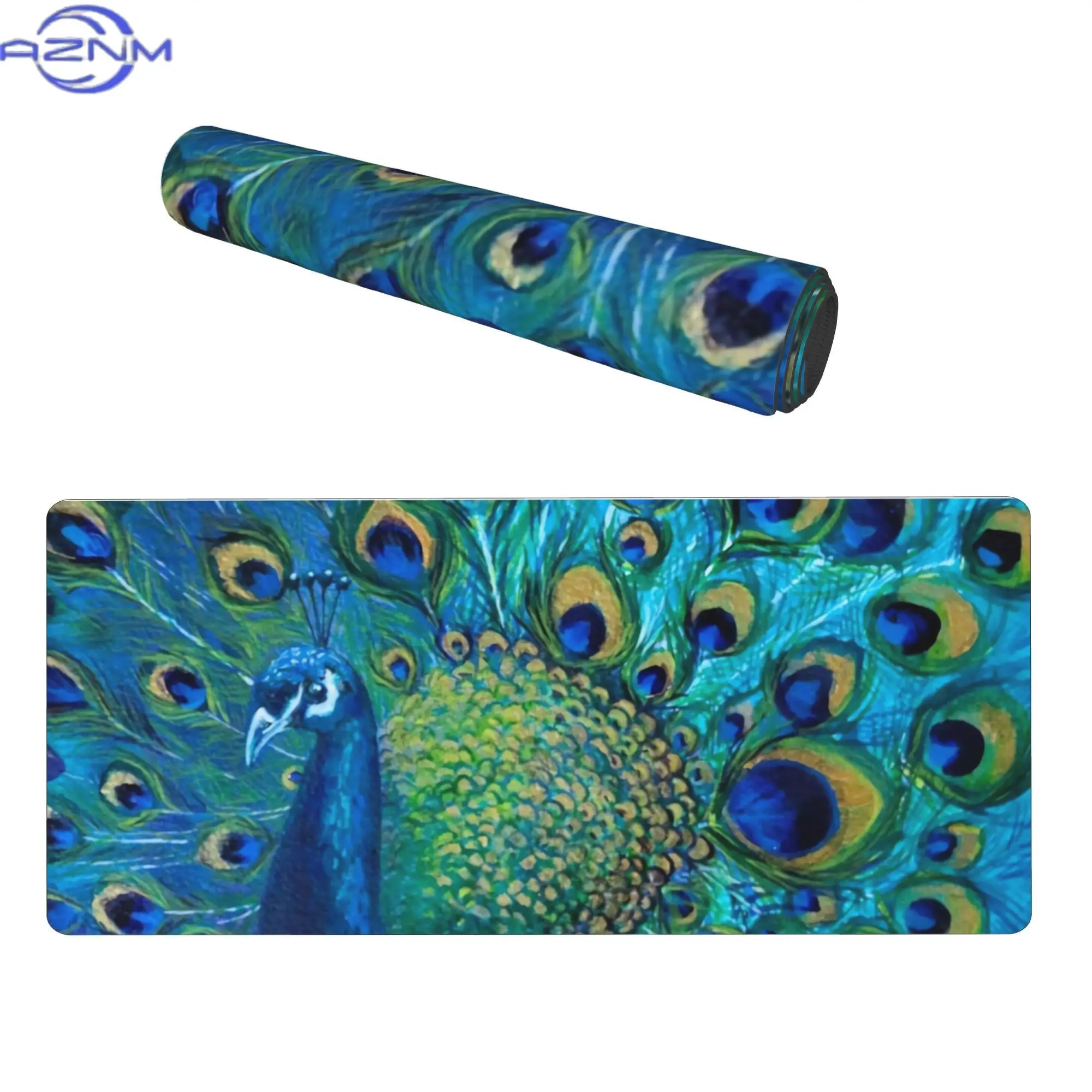 Aesthetic Desk Mat Featuring a Peacock in Full Splendor, Perfect for Writers Or Bloggers to Craft a Comfortable And Motivating W