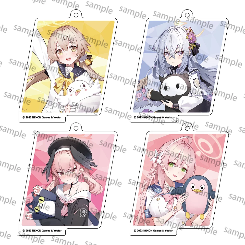 

Blue Archive Kuda Izuna Anime Acrylic Figures Keychain Cartoon Cute Shirasu Azusa Bag Pendant Chaveio Women Jewelry Car Keyrings