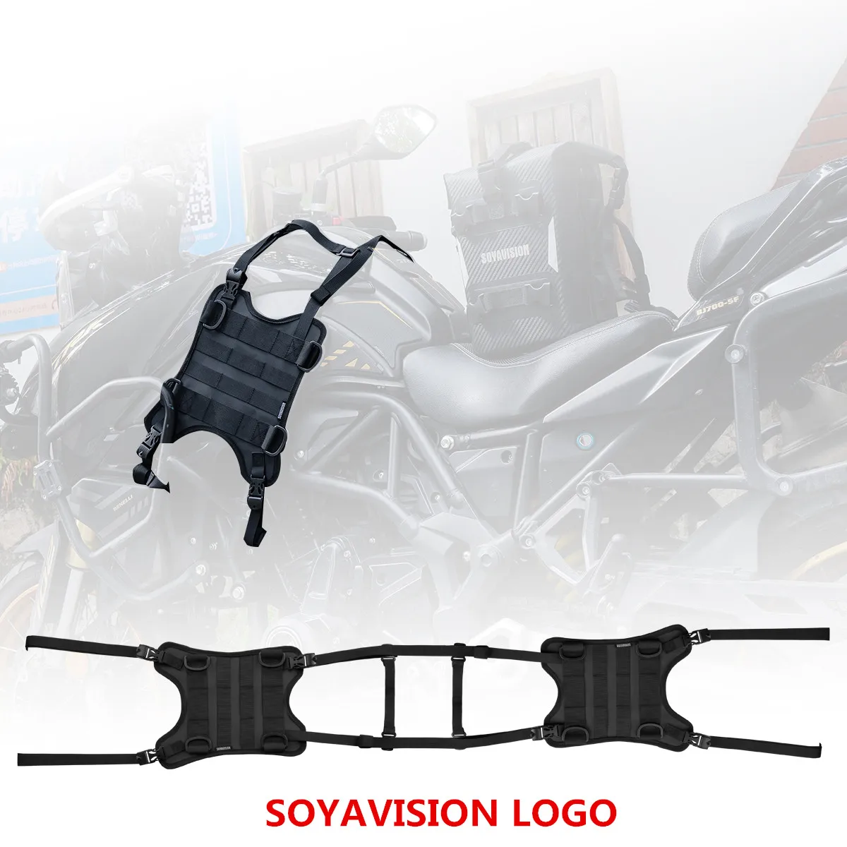 Motorcycle Tank Side Bag/Front Load Universal Saddle Bag Mounting Base Motorbike Fuel Tank Side Bag Hanging Base Accessory
