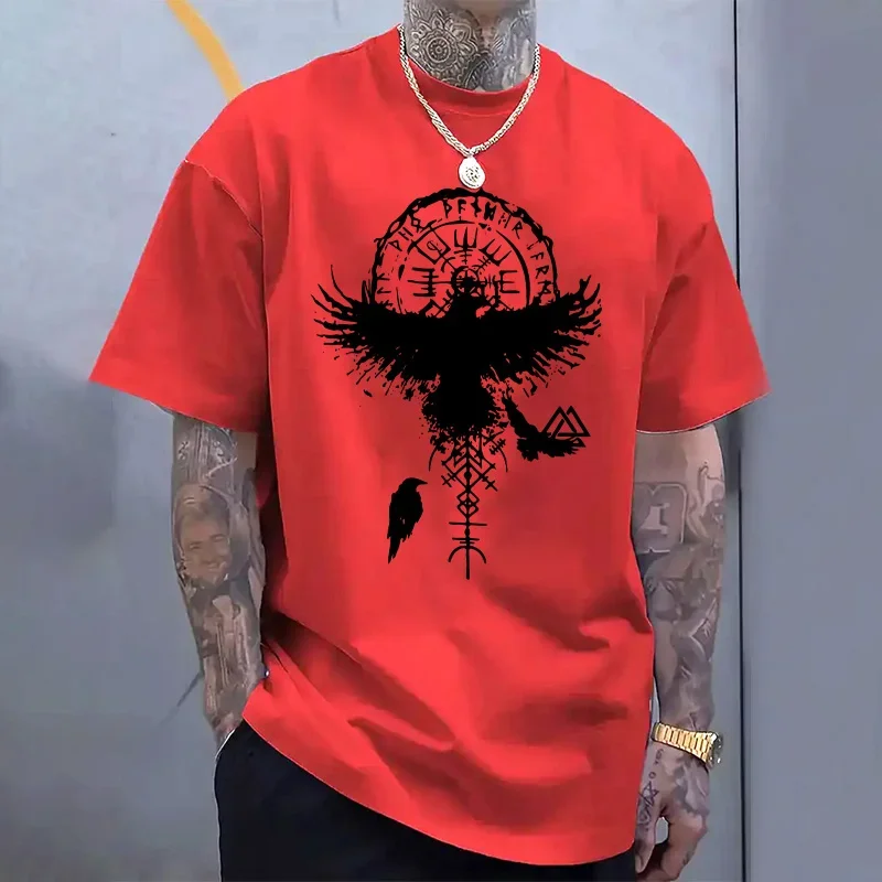 Ancient Raven Men's Casual T-shirts High Quality 100% Cotton O-neck Short Sleeve Top Summer Male Home Outdoor Comfort Soft Tees