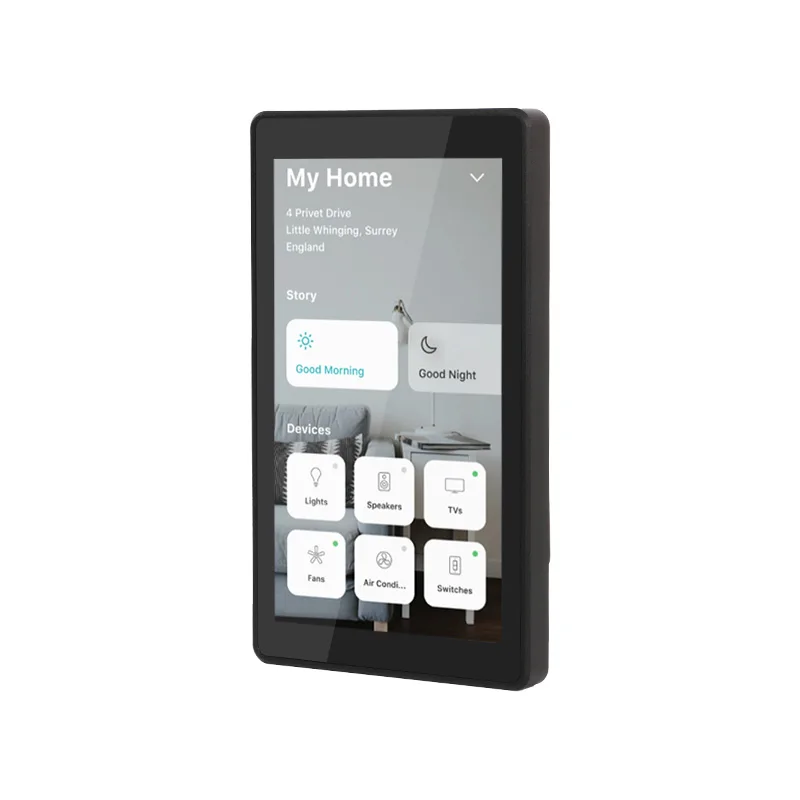 5.5'' Portworld Interactive Smart Switch Panel Hotel Garage Car RV Home Use OLED Display Metal Construction App WiFi Touchscreen