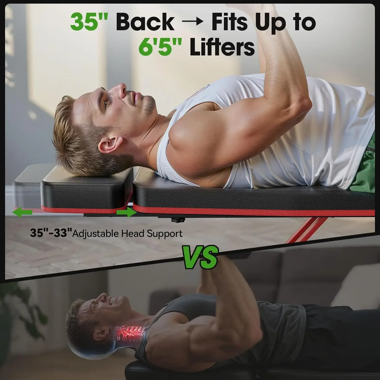 WB3 Weight Bench up to 6'5
