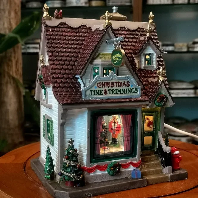 Home Decor Lemax Creative European Building Figurine Christmas Time & Trimmings House Furnishing Living Room Ornaments Gift