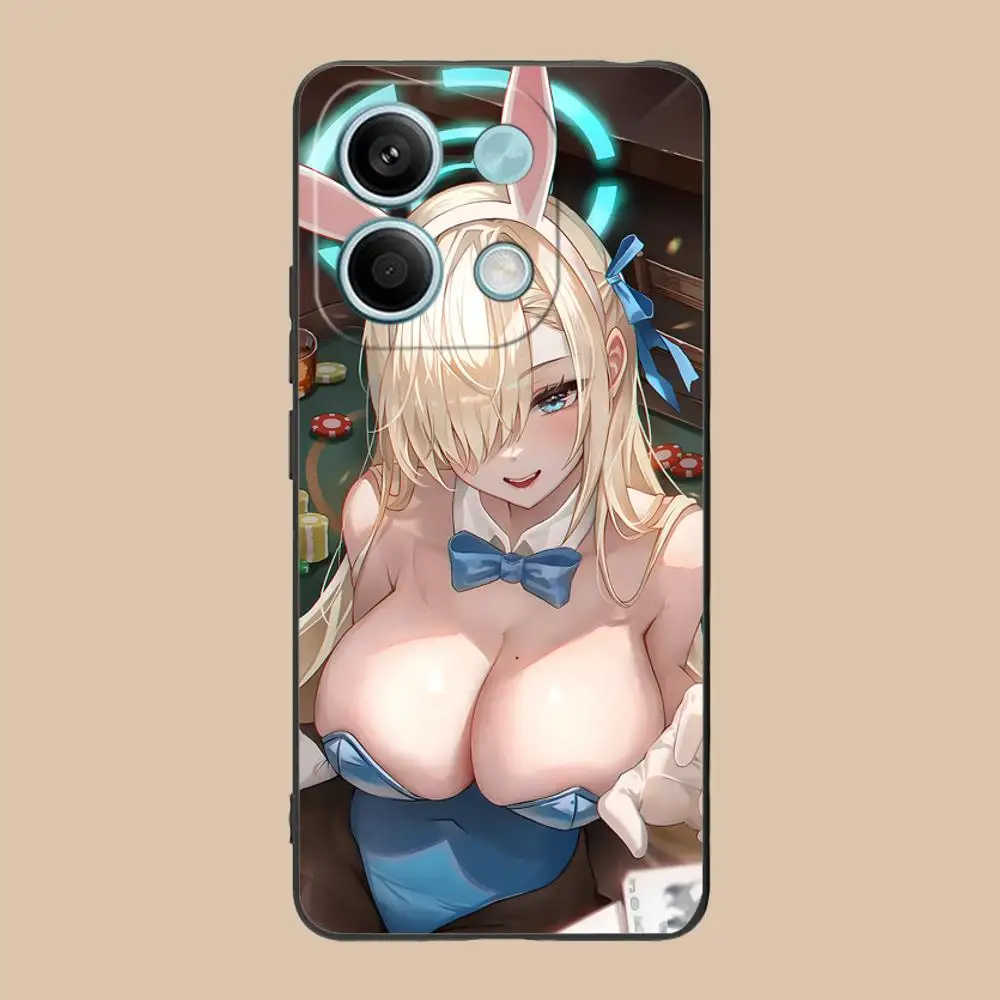 الأزرق الأرشيف Asuna حافظة هاتف محمول ل Xiaomi 15 14 13 12 Mi 11 T Ultra Lite Pro S X 5G اللون واقية غطاء فاخر جميل