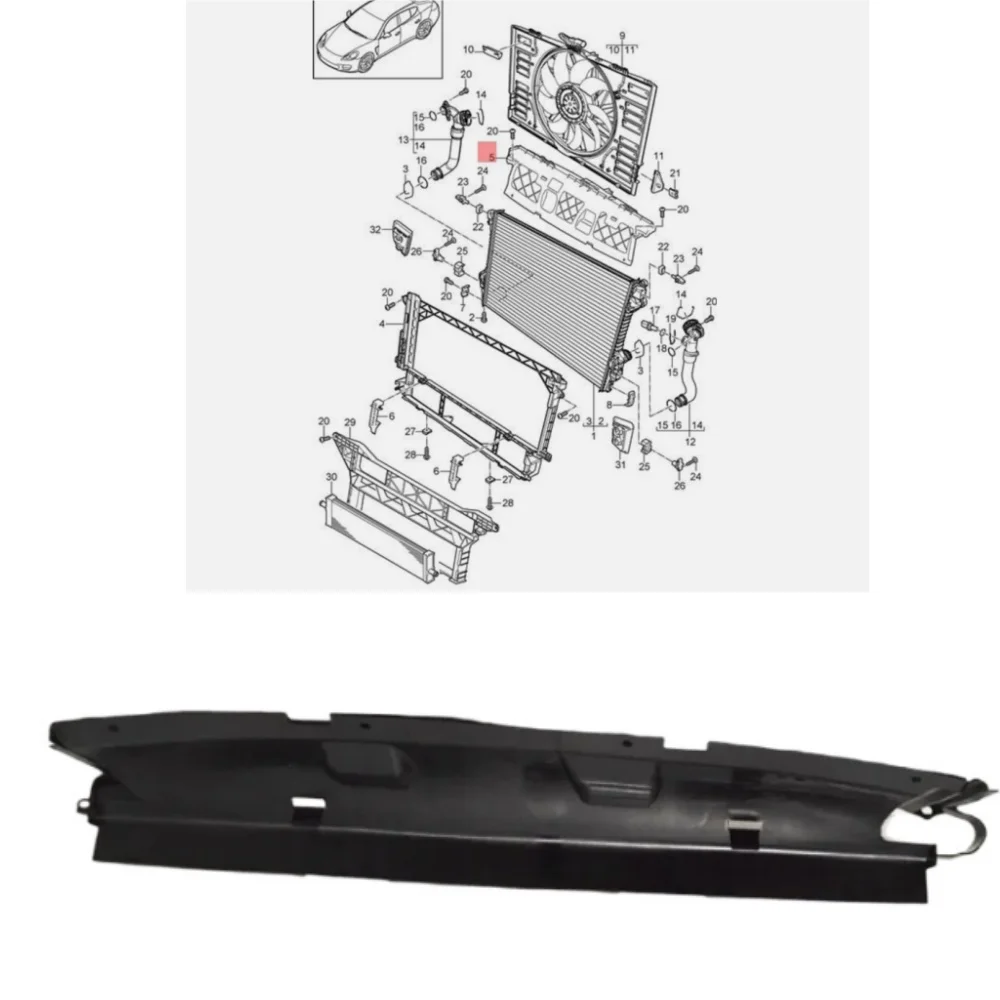 

Upper Radiator AIR 97010624102 For PORSCHE PANAMERA 2010-2016