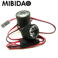 MIBIDAO RC LED Light 1W/3W Night Navigation Searchlight High Bright Headlight for Axial SCX10 TRX-4 1/10 RC Model Car Parts