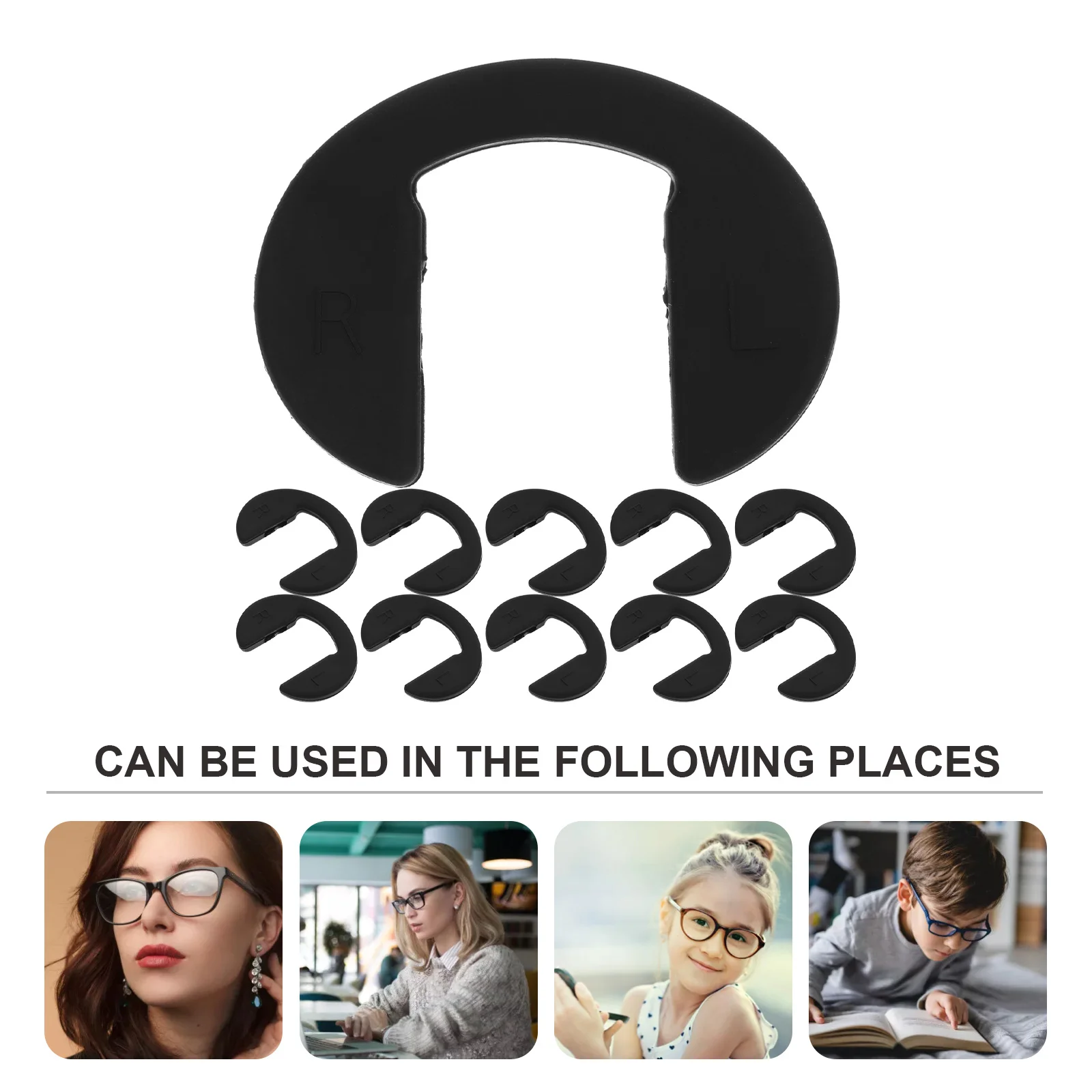 

10Pcs Eyeglass Nose Pads Soft Reusable Silicone Cushions for Glasses Frames Non-Slip Fit Upgrade Comfort Support Accessory