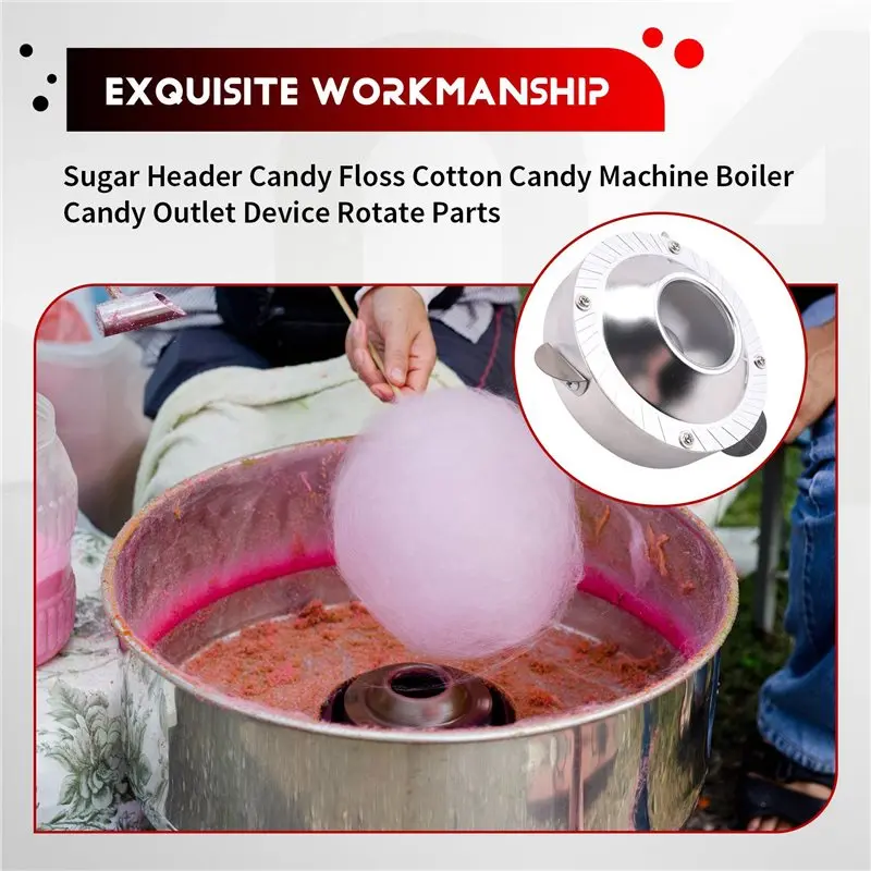 AT51-3X Sugar Header Candy Floss Cotton Candy Machine Boiler Candy Outlet Device Rotate Parts For Cotton Candy Maker 220V