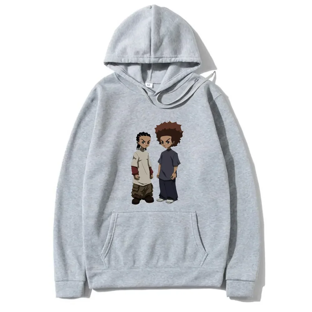 Hoodies The Boondocks Huey and Riley Print Sweatshirts Men Women Fashion Sweatshirt Harajuku Oversized Hoodie Pullovers Coat