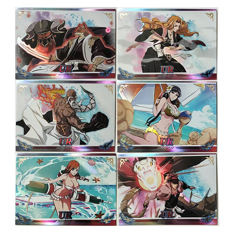 Anime Bleach Inoue Orihime Kuchiki Rukia 20Th Anniversary Ur Card Game Collection Rare Card Kids Toys Boy Birthday Present