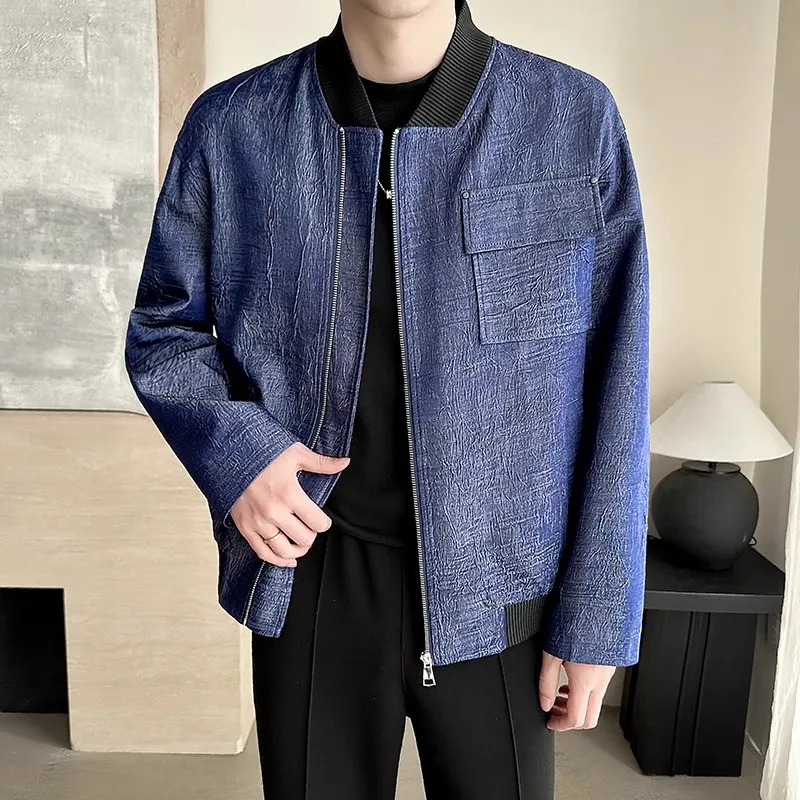 

2025 весенне-осенняя бейсбольная куртка с вырезом, мужская свободная повседневная верхняя одежда, пальто, мужские молодежные жизненные куртки высокого качества, повседневные куртки, пальто