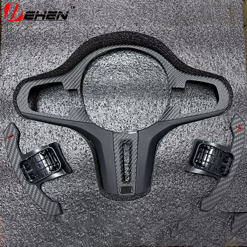 

Для BMW ID6 M5 F90 X3M F97 X4M F98 G30 G32 G11 G12 X3 X4 G01 G02 Накладка на руль из алькантары из углеродного волокна