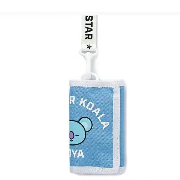 BT21 cartoon cute short wallet pendant Kawaii BTS trifold multifunction lanyard key ID storage bag wallet anime merchandise gift - view 6