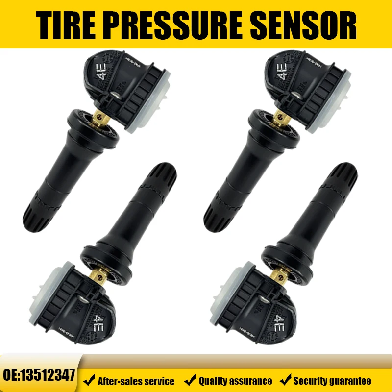 1/4 Uds. Sensores de sistema de control de presión de neumáticos de 433MHZ TPMS 13512347 compatibles con Buick Enclave, Chevrolet Volt 2019, GMC Acadia, Cadillac