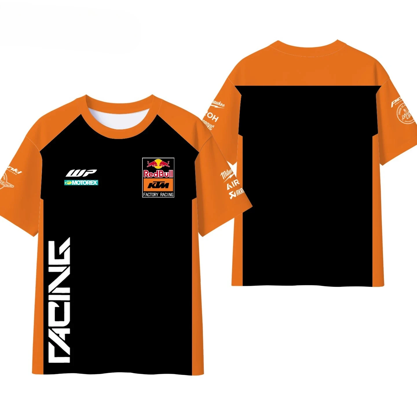 2026 KTM Red Bull Racing Team Jersey Short Sleeve, MOTOGP Dakar Team Shirt, Men's and Women's Ice Silk Quick-Dry T-Shirt