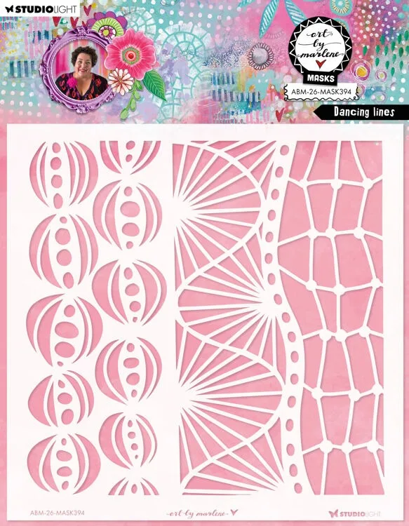 2026 Neue Maskenschablone – Tanzende Linien für DIY-Scrapbooking, Bastelarbeiten, Fotoalbum-Vorlage, handgefertigte Dekoration