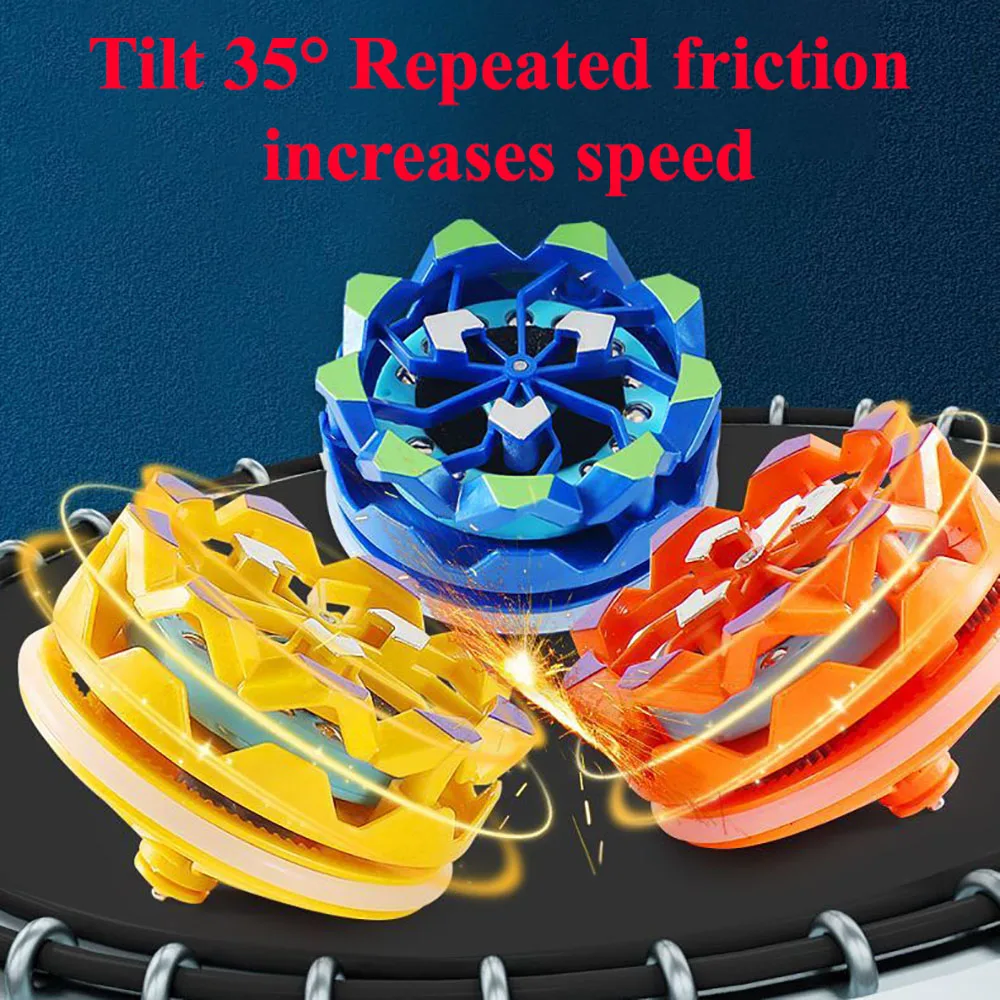 Teenager Handheld Fireworks Gyros Creativity Stress Relief Toys Frictional Acceleration Collision Light up Sparks Spinning Toy