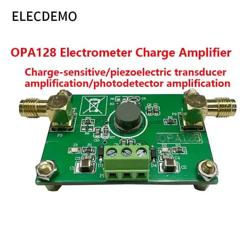 OPA128 Electrometer-Grade Charge Amplifier Module, Ultra-Low Bias Current, Low Offset Voltage, 110dB Gain, High Input Impedance