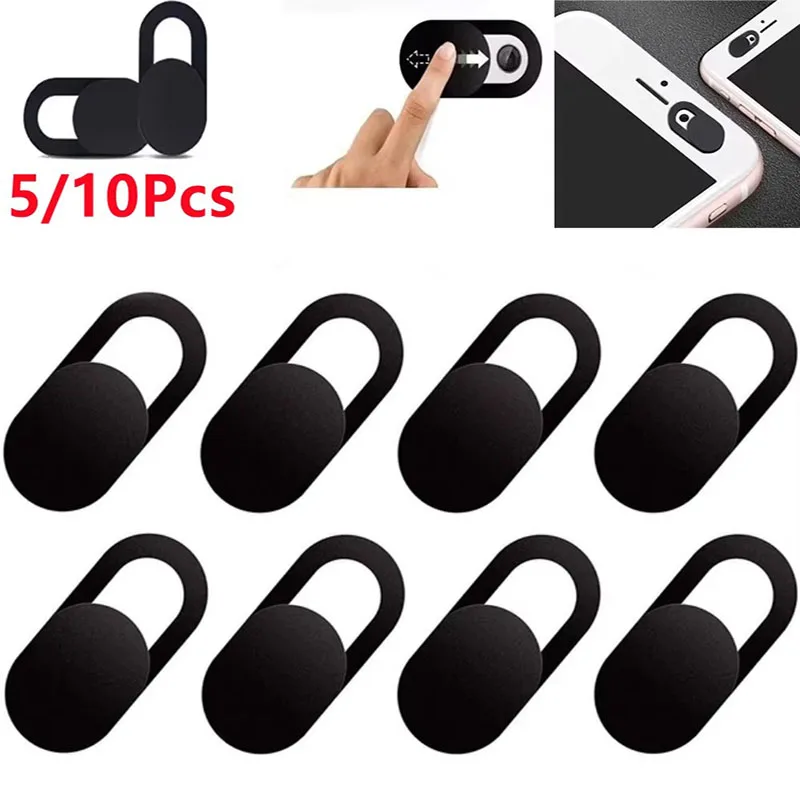 

1-50pcs Webcam Cover Shutter Magnet Slider Plastic Camera Cover for iPad Tablet Web Laptop Mobile Phone Lenses Privacy Sticker