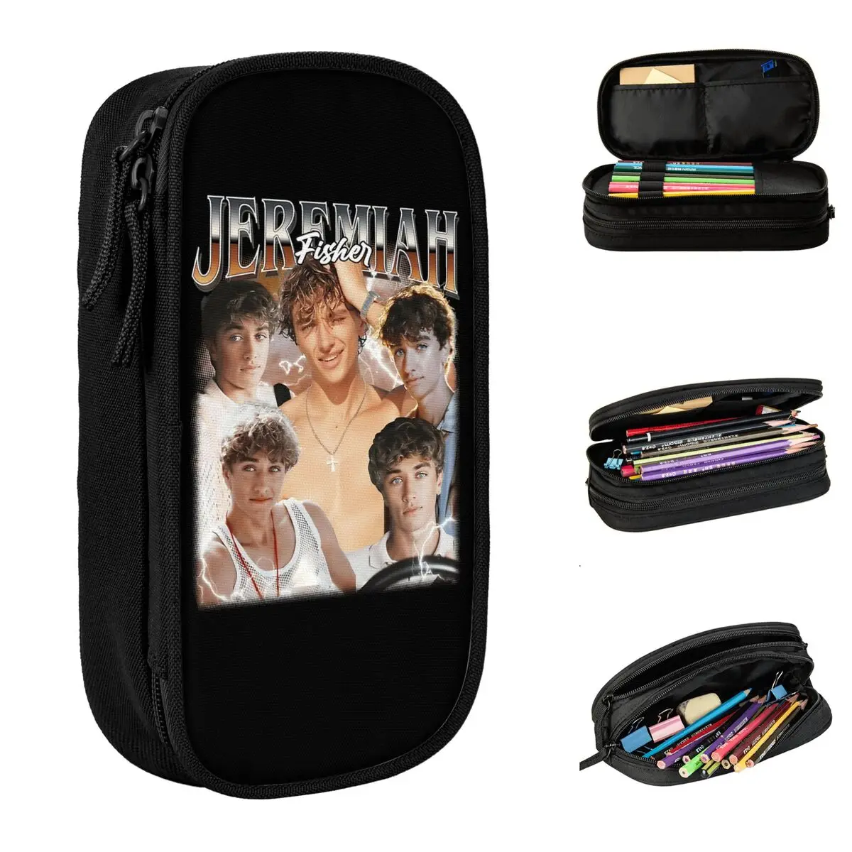 إرميا فيشر الصيف تحولت مقلمة جميلة صندوق رصاص صندوق القلم سعة كبيرة أكياس قلم رصاص لوازم القرطاسية سستة #2