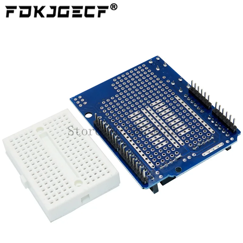 لوحة توسيع النموذج الأولي UNO Proto Shield مع لوح خبز صغير SYB-170 يعتمد على ARDUINO UNO ProtoShield