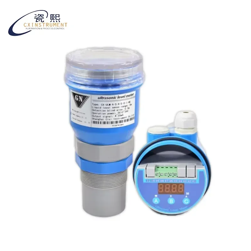 Ultrasonic Level Gauge 4-20mA RS485 Output IP65 Waterproof ABS Housing High Precision 0.5% FS for Wastewater Tank Liquid