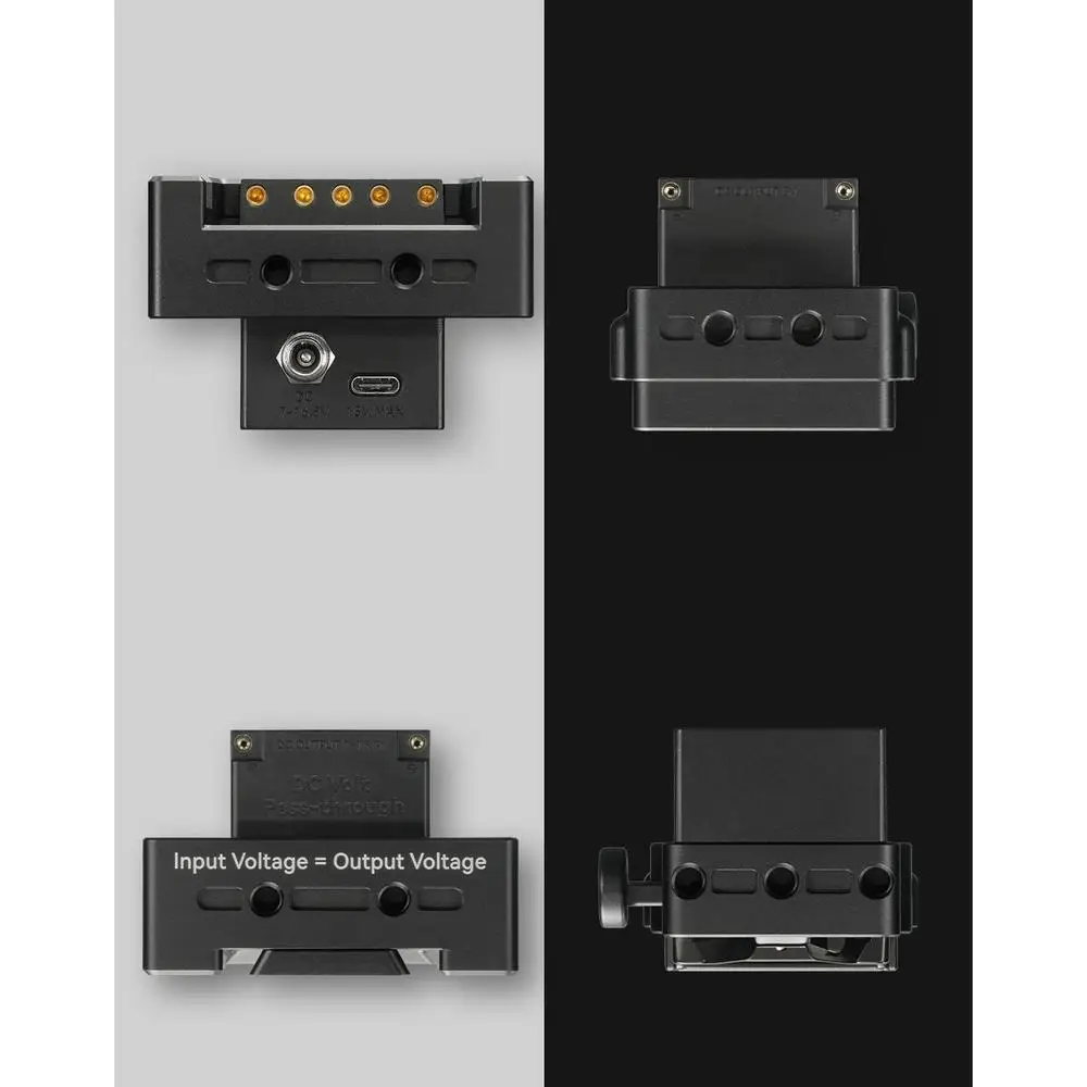 Portkeys BD4 Módulo de bateria manequim NP-F de dupla face, para monitores de vídeo de campo de câmera de sistema de transmissão de vídeo sem fio