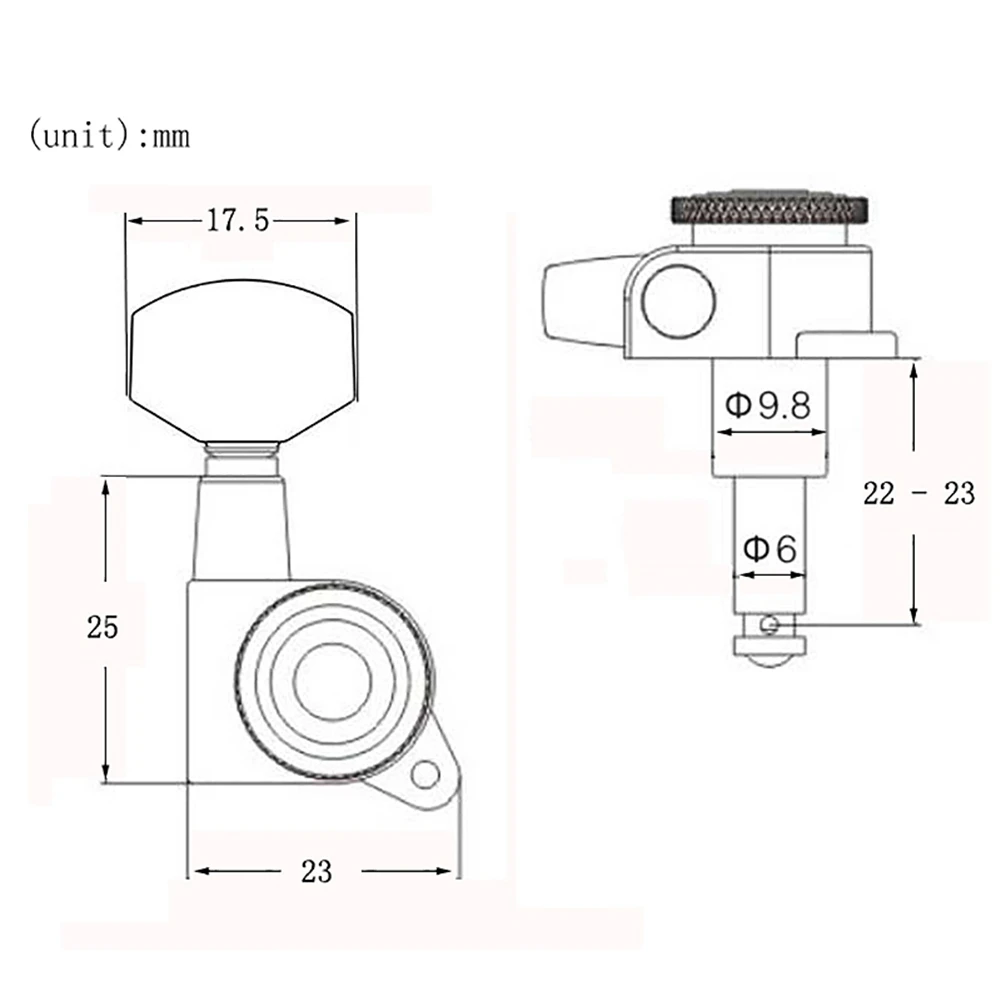 

AA75-12R Chrome Locked String Tuning Pegs Key Tuners Machine Heads For Acoustic Electric Guitar Lock Schaller Style