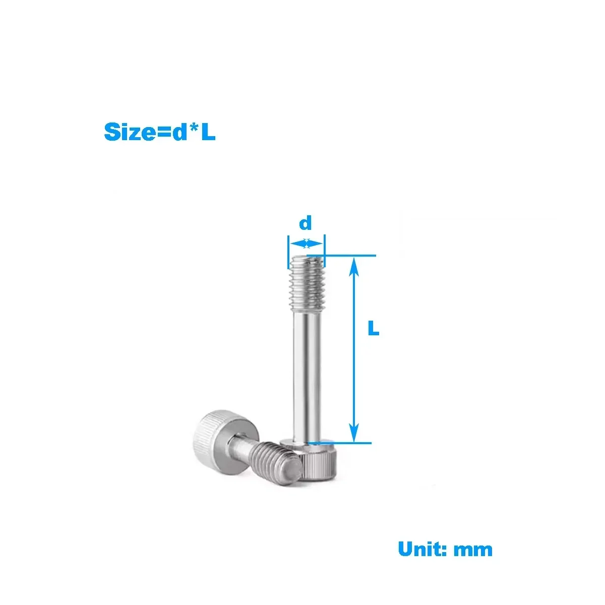 

304 Stainless Steel Cylindrical Head Knurled Hexagonal Anti Loosening Screw / Half Tooth Bolt M3M4M5M6M8M10