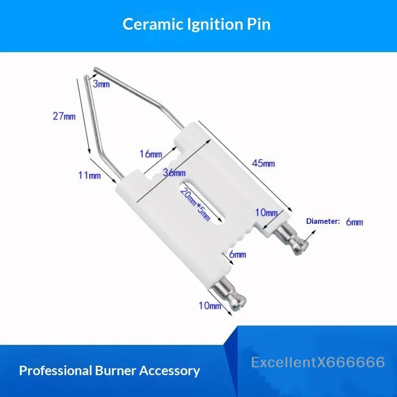 Type Ignition Electrodes For Oil Burner Ceramic Ignition Double Pin Conjoined Ignition Needle Burner Accessories