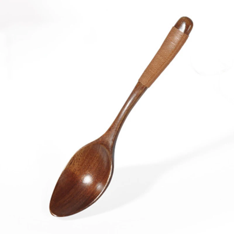 Coffee Wooden spoon Tableware Handle Knitting Tool Condiment 2pcs Utensil Teaspoon Catering 18.5*4cm Kitchen Useful