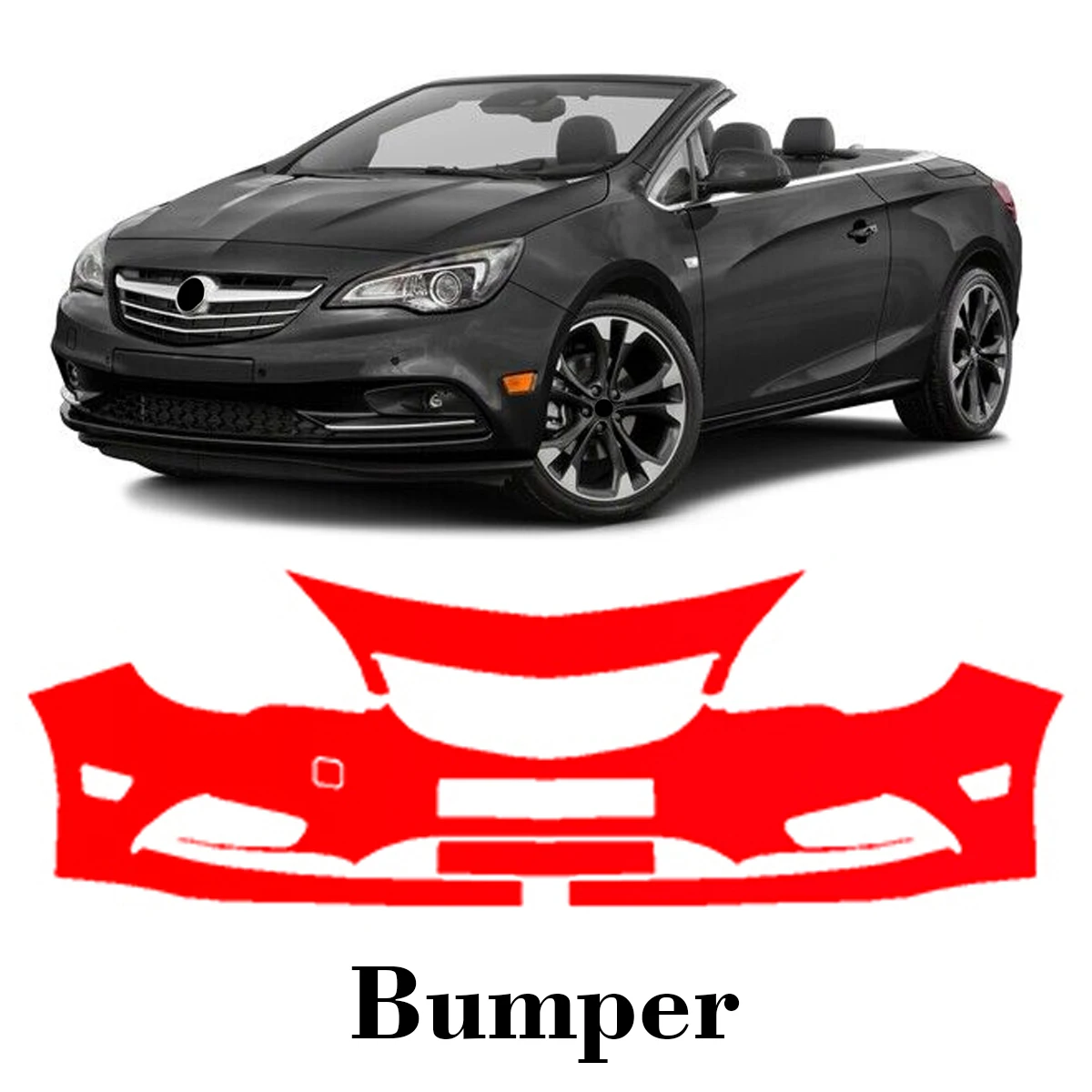 

Car Precut Paint Protection Film Front Bumper Anti-scratch Exterior TPU PPF For Buick Cascada 2016-2019