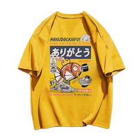 Oversized Japanese-style Harajuku Cotton Tshirt Anime O-neck T-shirt Short Sleeved Fashion Unisex Top Tee Women's T-shirt