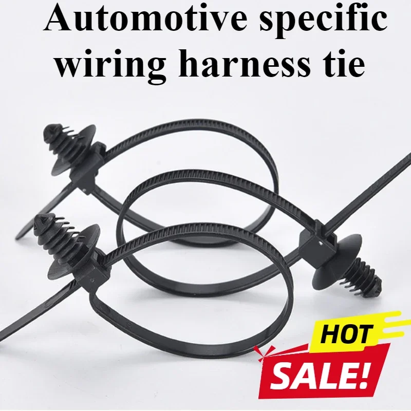 Self-Locking Nylon Cable Ties, Car Cable Fixed Fastener Clips Zip Straps, Multipurpose Auto Hose Wire Fastening Nylon Tie Wraps
