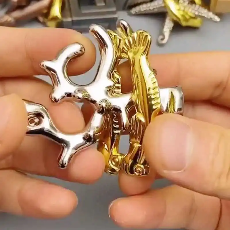 Disentanglement المحيط المرجان الألغاز المعدنية الذكاء المنطق التدريب الدماغ دعابة ألعاب العقل التعليمية للأطفال الكبار Juegos De Ingenio #5