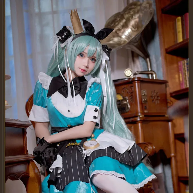 qq98CosplayLove Miku Alice vestido de Lolita disfraz Cosplay para niña Halloween Navidad